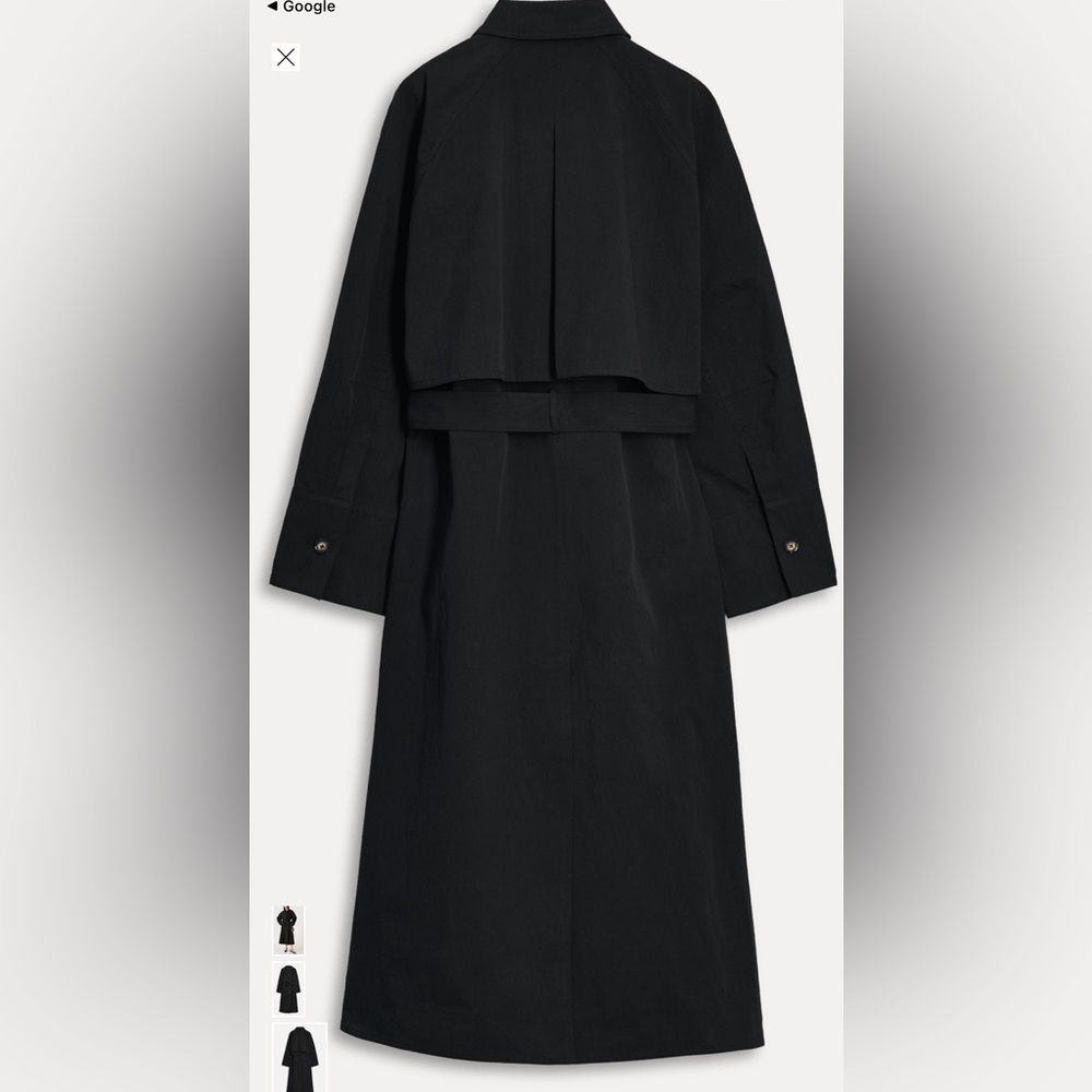 Zara Classic Black Overcoat - Picture 3 of 5